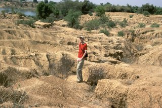 Erosionsrinnen bei Darsalam am Senegal